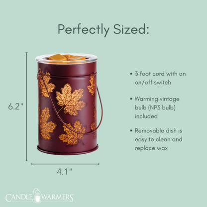 Wax Melter - Fall Leaves Vintage Style