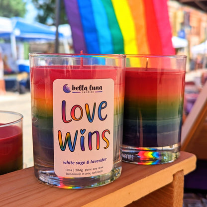 Pride - Love Wins Rainbow Candle