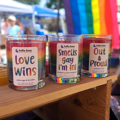 Pride - Love Wins Rainbow Candle