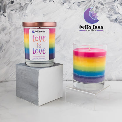 Pride - Love is Love Rainbow Candle