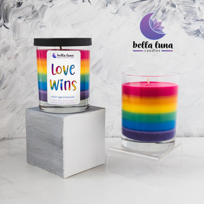 Pride - Love Wins Rainbow Candle