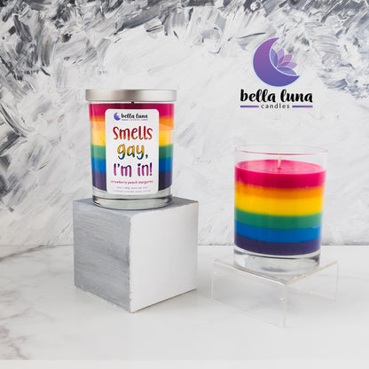 Pride - Smells Gay, I'm In! Rainbow Candle